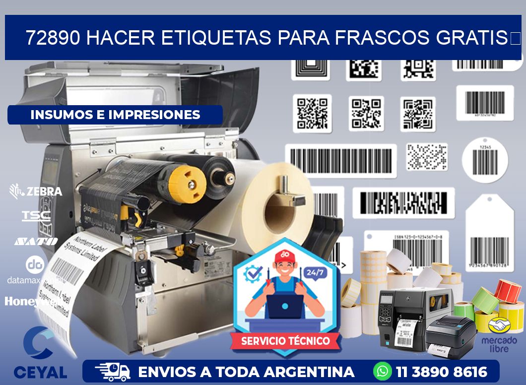 72890 Hacer etiquetas para frascos gratis 